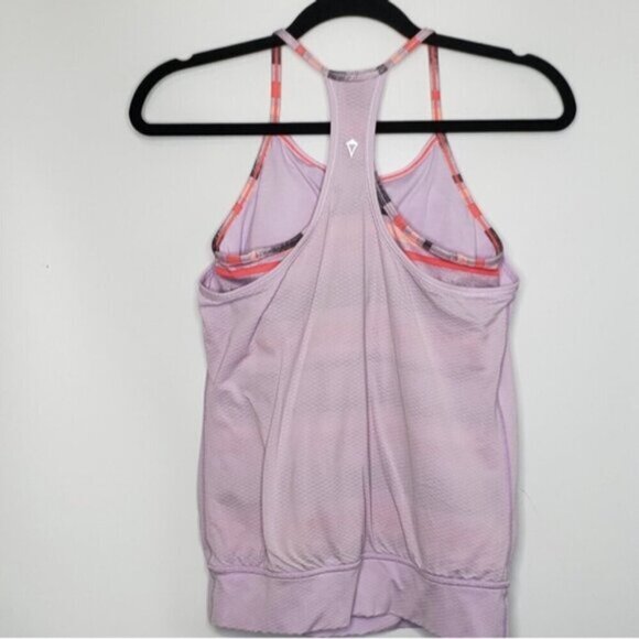 Ivivva Girl's Racerback Tank Workout Top Built in Bra Size 12 Lilac Ligh… - Picture 4 of 14